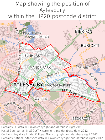 Aylesbury Map Position In Hp20 000001 