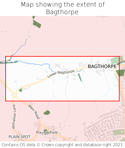 Map showing extent of Bagthorpe as bounding box