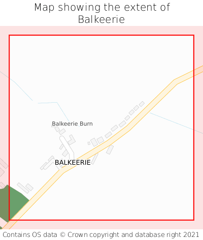 Map showing extent of Balkeerie as bounding box