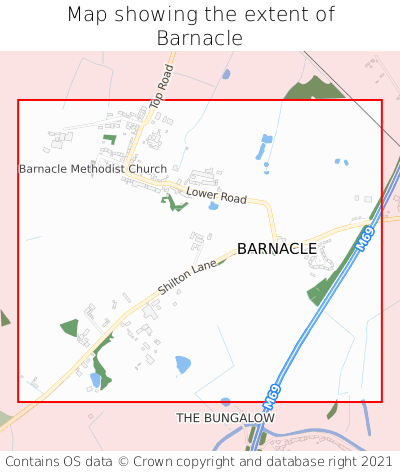 Map showing extent of Barnacle as bounding box
