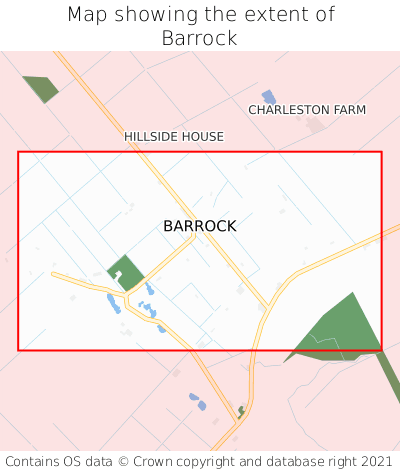 Map showing extent of Barrock as bounding box