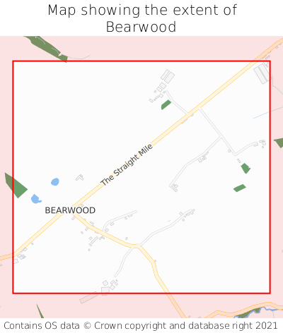 Map showing extent of Bearwood as bounding box