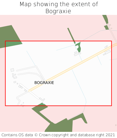 Map showing extent of Bograxie as bounding box