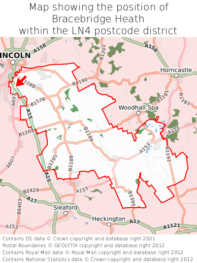 Bracebridge Heath Map Position In Ln4 000001 