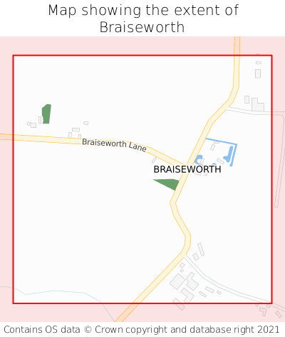 Map showing extent of Braiseworth as bounding box