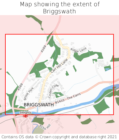 Map showing extent of Briggswath as bounding box