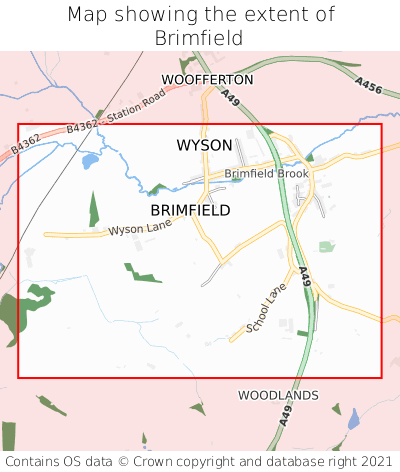 Map showing extent of Brimfield as bounding box