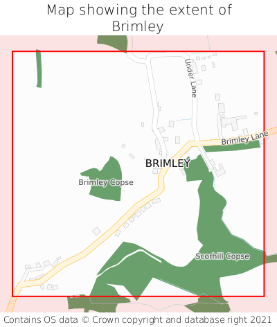 Map showing extent of Brimley as bounding box