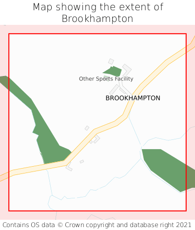 Map showing extent of Brookhampton as bounding box