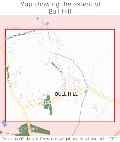 Map showing extent of Bull Hill as bounding box