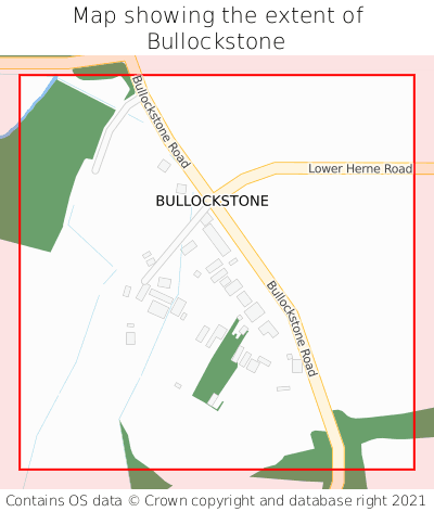 Map showing extent of Bullockstone as bounding box