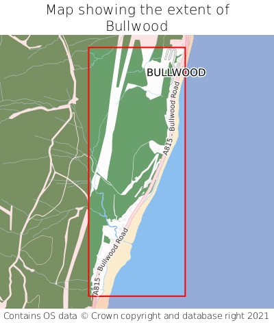 Map showing extent of Bullwood as bounding box
