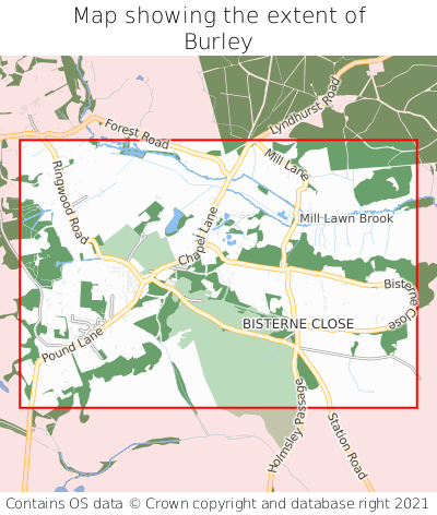 Map showing extent of Burley as bounding box