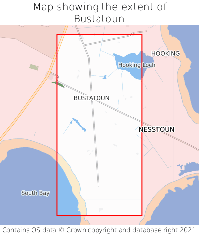Map showing extent of Bustatoun as bounding box