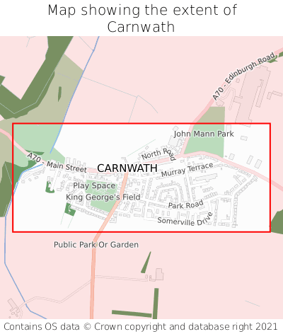 Map showing extent of Carnwath as bounding box