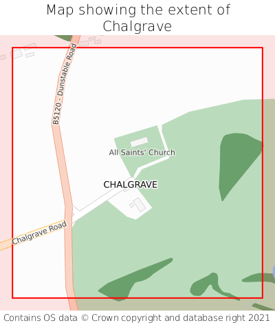 Map showing extent of Chalgrave as bounding box