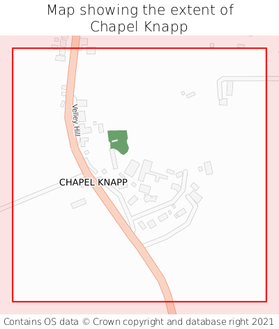 Map showing extent of Chapel Knapp as bounding box