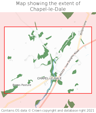 Map showing extent of Chapel-le-Dale as bounding box