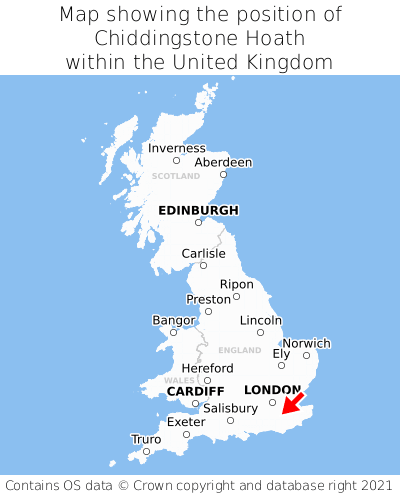 Map showing location of Chiddingstone Hoath within the UK