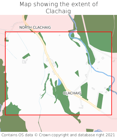 Map showing extent of Clachaig as bounding box