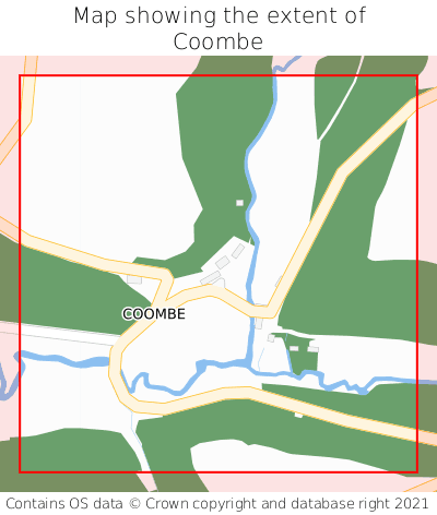 Map showing extent of Coombe as bounding box