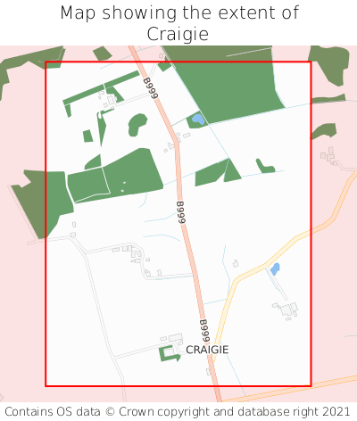 Map showing extent of Craigie as bounding box