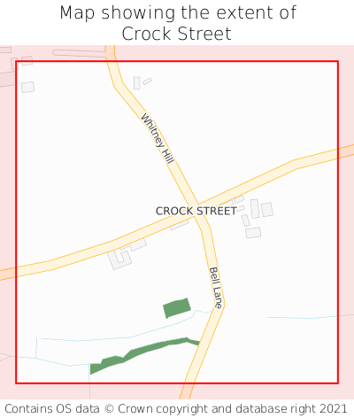 Map showing extent of Crock Street as bounding box