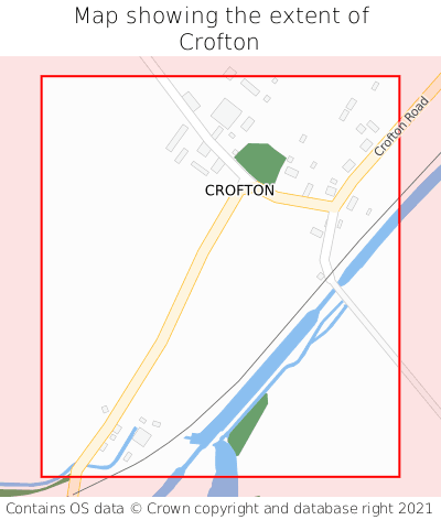 Map showing extent of Crofton as bounding box