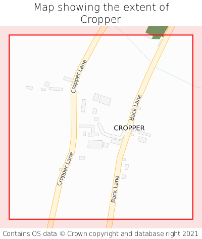 Map showing extent of Cropper as bounding box