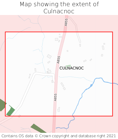 Map showing extent of Culnacnoc as bounding box