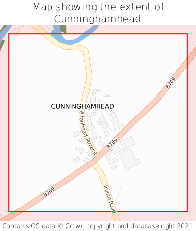 Map showing extent of Cunninghamhead as bounding box