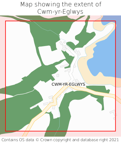 Map showing extent of Cwm-yr-Eglwys as bounding box