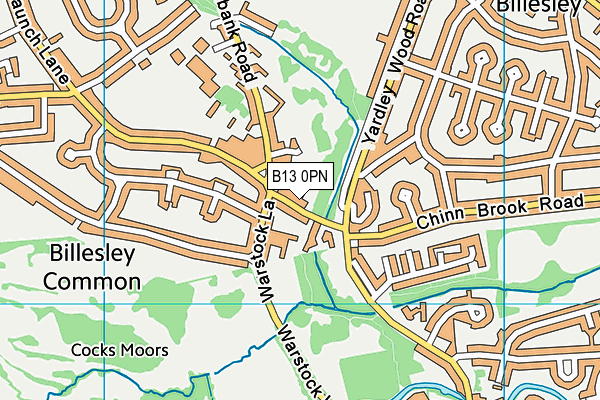 B13 0PN map - OS VectorMap District (Ordnance Survey) B13 0PN map - OS VectorMap District (Ordnance Survey)