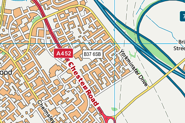 B37 6SB map - OS VectorMap District (Ordnance Survey) B37 6SB map - OS VectorMap District (Ordnance Survey)