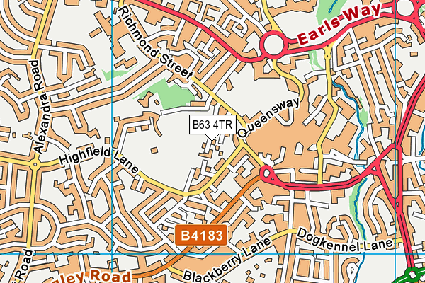 B63 4TR map - OS VectorMap District (Ordnance Survey) B63 4TR map - OS VectorMap District (Ordnance Survey)
