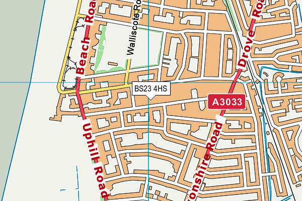 BS23 4HS map - OS VectorMap District (Ordnance Survey) BS23 4HS map - OS VectorMap District (Ordnance Survey)