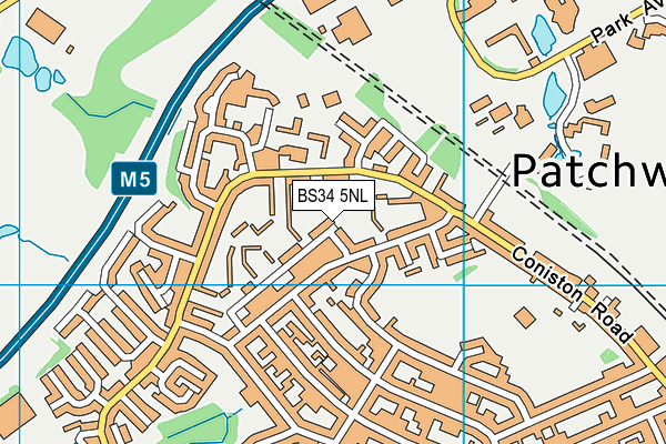 BS34 5NL map - OS VectorMap District (Ordnance Survey) BS34 5NL map - OS VectorMap District (Ordnance Survey)