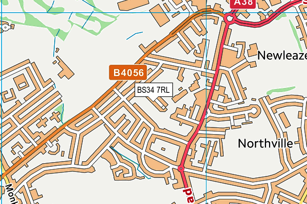 BS34 7RL map - OS VectorMap District (Ordnance Survey) BS34 7RL map - OS VectorMap District (Ordnance Survey)