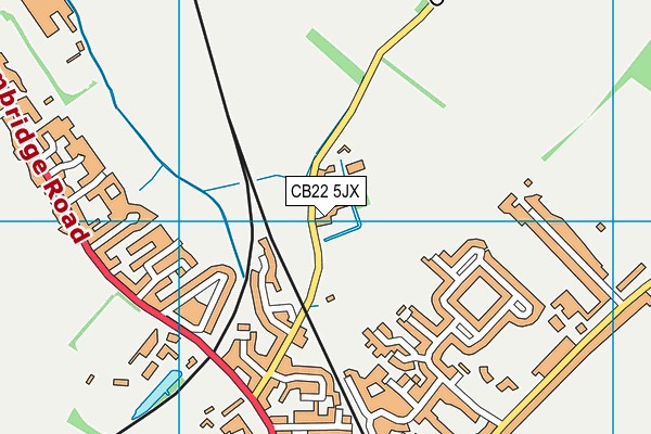 CB22 5JX map - OS VectorMap District (Ordnance Survey) CB22 5JX map - OS VectorMap District (Ordnance Survey)