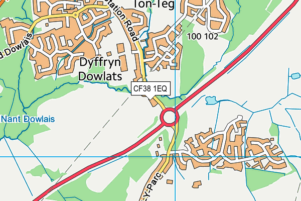 CF38 1EQ map - OS VectorMap District (Ordnance Survey) CF38 1EQ map - OS VectorMap District (Ordnance Survey)
