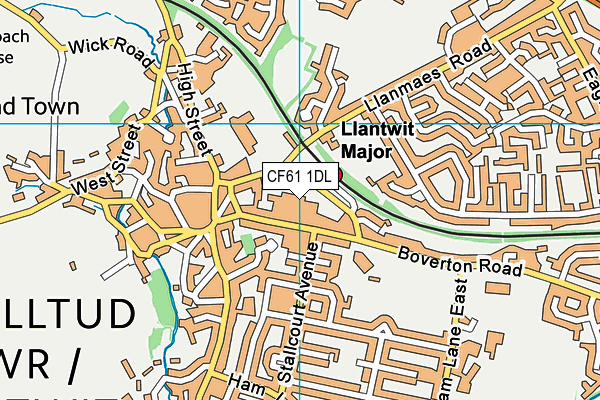 CF61 1DL map - OS VectorMap District (Ordnance Survey) CF61 1DL map - OS VectorMap District (Ordnance Survey)
