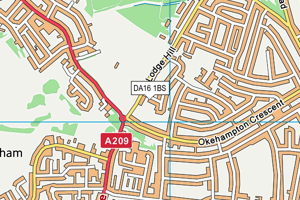 DA16 1BS map - OS VectorMap District (Ordnance Survey) DA16 1BS map - OS VectorMap District (Ordnance Survey)