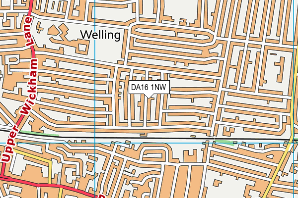 DA16 1NW map - OS VectorMap District (Ordnance Survey) DA16 1NW map - OS VectorMap District (Ordnance Survey)