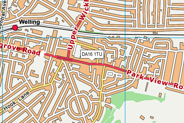 DA16 1TU map - OS VectorMap District (Ordnance Survey) DA16 1TU map - OS VectorMap District (Ordnance Survey)