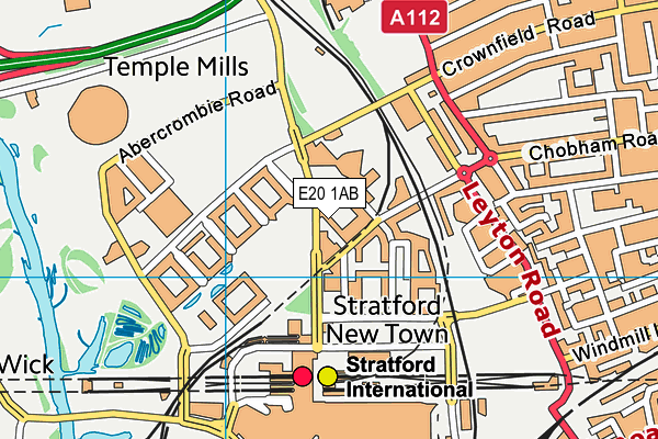 E20 1AB map - OS VectorMap District (Ordnance Survey) E20 1AB map - OS VectorMap District (Ordnance Survey)