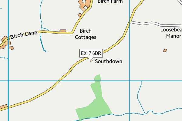 EX17 6DR map - OS VectorMap District (Ordnance Survey) EX17 6DR map - OS VectorMap District (Ordnance Survey)