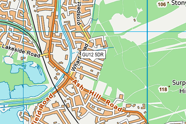 GU12 5DR map - OS VectorMap District (Ordnance Survey) GU12 5DR map - OS VectorMap District (Ordnance Survey)