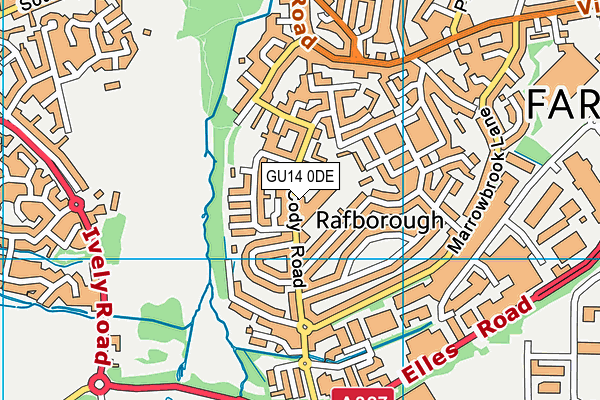 GU14 0DE map - OS VectorMap District (Ordnance Survey) GU14 0DE map - OS VectorMap District (Ordnance Survey)