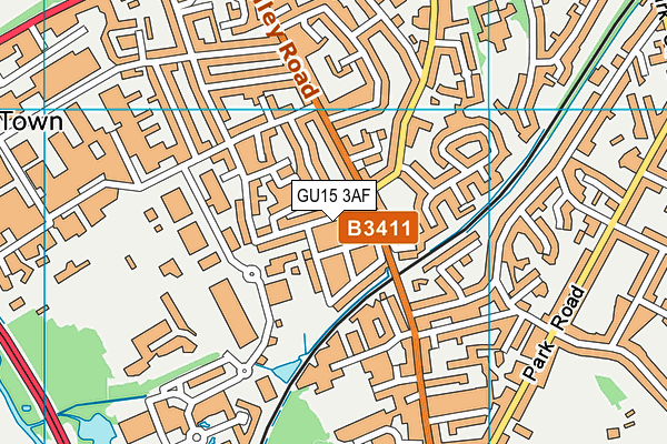 GU15 3AF map - OS VectorMap District (Ordnance Survey) GU15 3AF map - OS VectorMap District (Ordnance Survey)