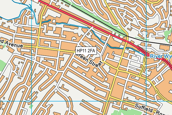HP11 2FA map - OS VectorMap District (Ordnance Survey) HP11 2FA map - OS VectorMap District (Ordnance Survey)